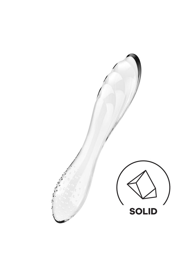 Satisfyer Dazzling Crystal 1 - Clear - Clear Glass Double Ended Dildo