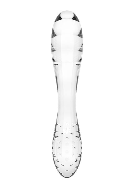 Satisfyer Dazzling Crystal 1 - Clear - Clear Glass Double Ended Dildo