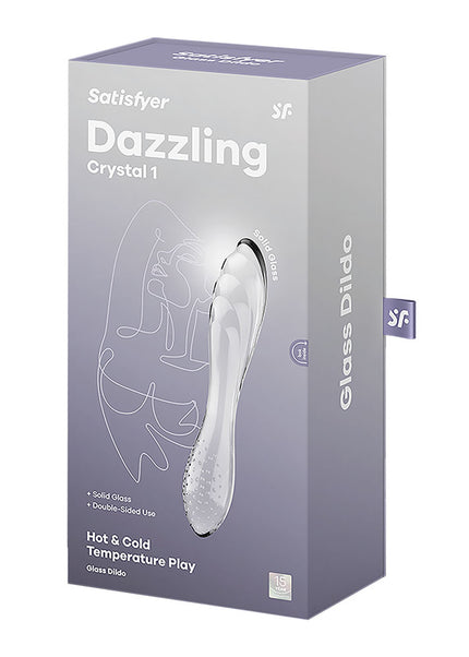 Satisfyer Dazzling Crystal 1 - Clear - Clear Glass Double Ended Dildo