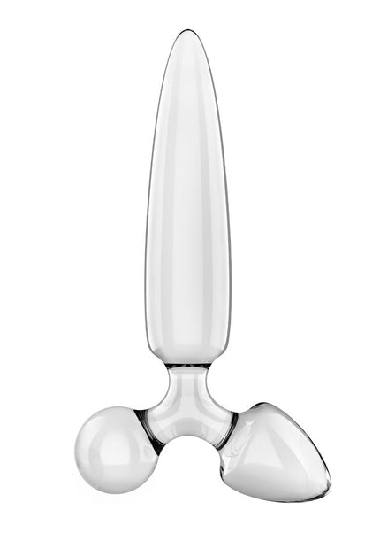 Satisfyer Triple Crystal 1 - Clear - Clear Glass 3-in-1 Butt Plug