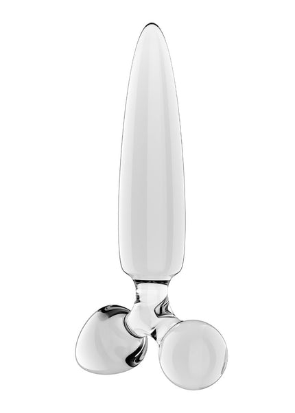 Satisfyer Triple Crystal 1 - Clear - Clear Glass 3-in-1 Butt Plug