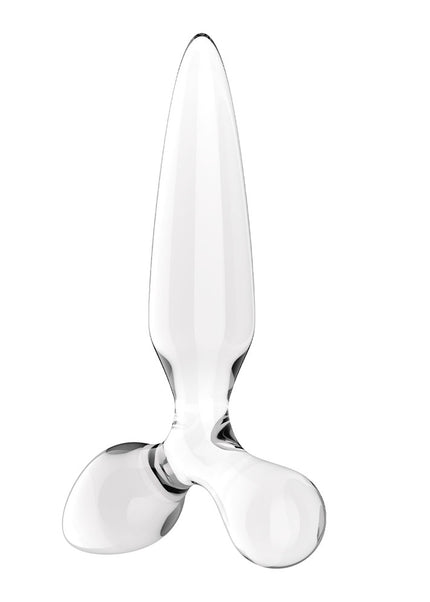 Satisfyer Triple Crystal 2 - Clear - Clear Glass 3-in-1 Butt Plug