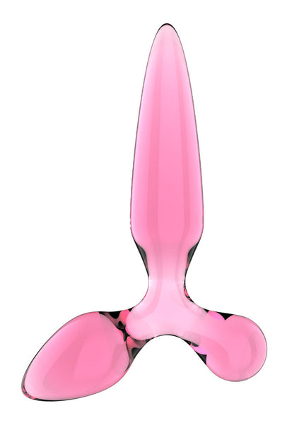 Satisfyer Triple Crystal 2 - Pink - Pink Glass 3-in-1 Butt Plug