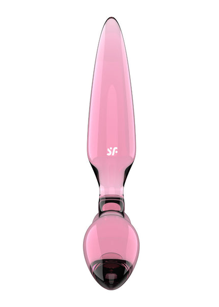 Satisfyer Triple Crystal 2 - Pink - Pink Glass 3-in-1 Butt Plug