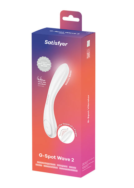 Satisfyer G-Spot Wave 2 - White - White 23.6 cm USB Rechargeable Flicking Tip Vibrator