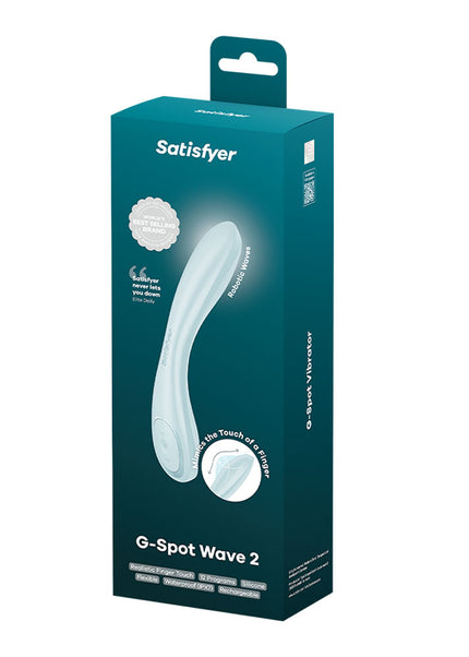 Satisfyer G-Spot Wave 2 - Ice Blue - Ice Blue 23.6 cm USB Rechargeable Flicking Tip Vibrator