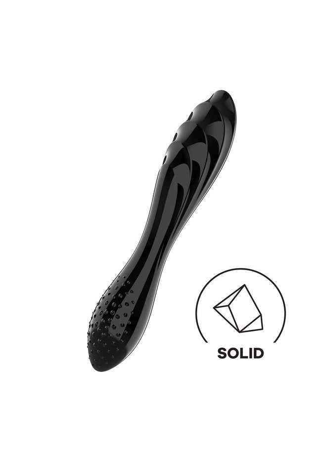 Satisfyer Dazzling Crystal 1 - Black - Black Glass Double Ended Dildo