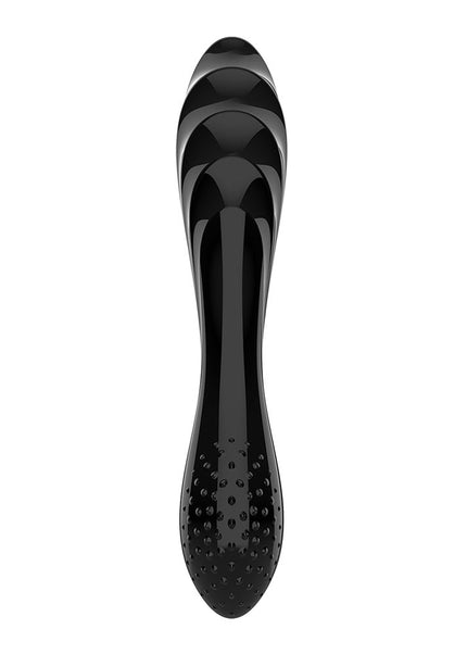 Satisfyer Dazzling Crystal 1 - Black - Black Glass Double Ended Dildo