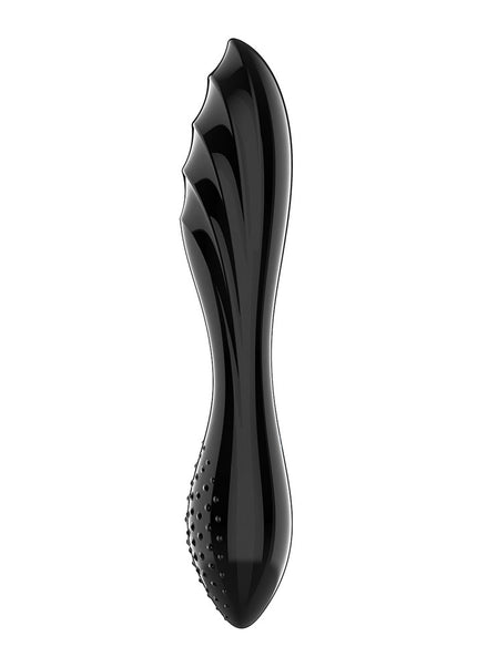 Satisfyer Dazzling Crystal 1 - Black - Black Glass Double Ended Dildo