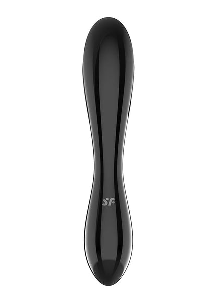 Satisfyer Dazzling Crystal 1 - Black - Black Glass Double Ended Dildo