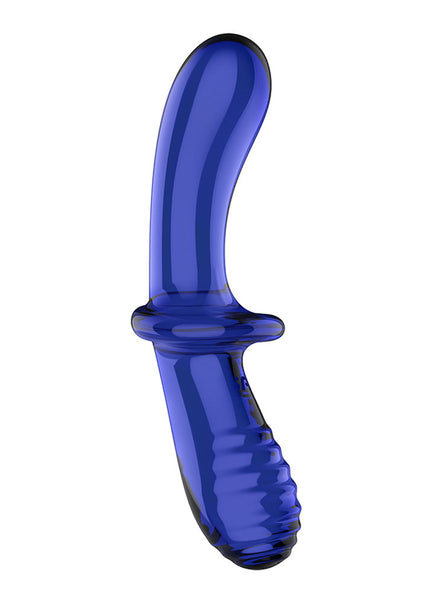 Satisfyer Double Crystal - Blue - Blue Glass Double Ended Dildo