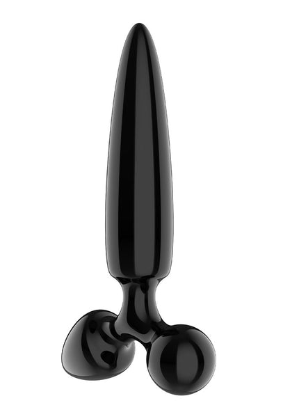 Satisfyer Triple Crystal 1 - Black - Black Glass 3-in-1 Butt Plug