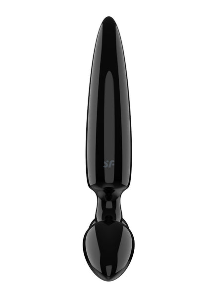 Satisfyer Triple Crystal 1 - Black - Black Glass 3-in-1 Butt Plug