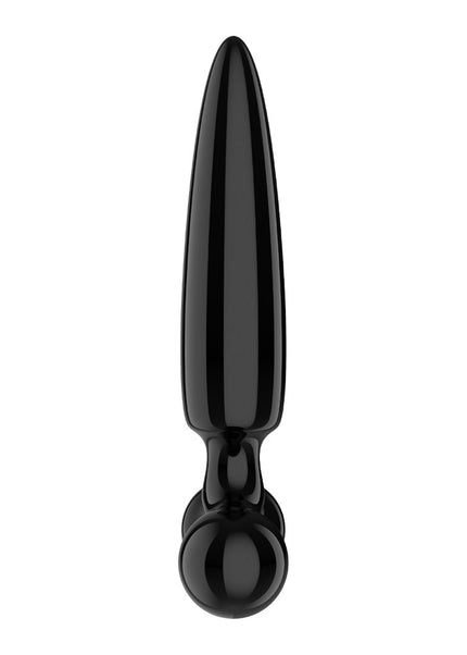 Satisfyer Triple Crystal 1 - Black - Black Glass 3-in-1 Butt Plug