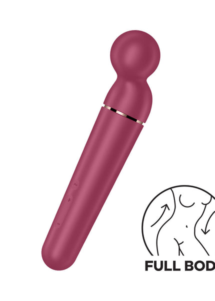 Satisfyer Planet Wand-er - Berry - Berry/Rose Gold USB Rechargeable Massager Wand