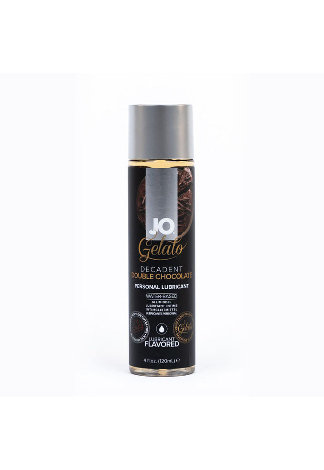 JO Gelato Decadent Double Chocolate Lubricant - 120 mL - Chocolate Flavoured Water Based Lubricant - 120 ml Bottle