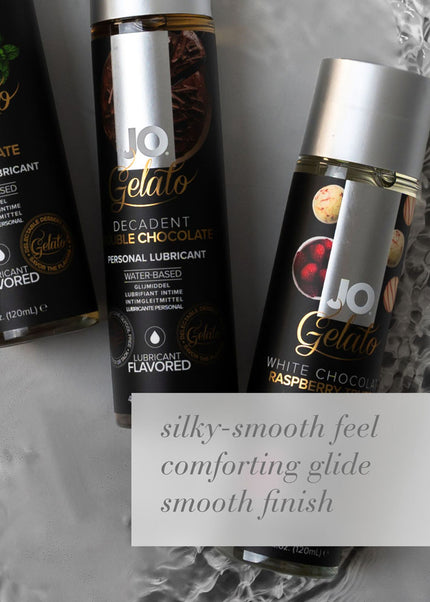 JO Gelato Decadent Double Chocolate Lubricant - 120 mL - Chocolate Flavoured Water Based Lubricant - 120 ml Bottle