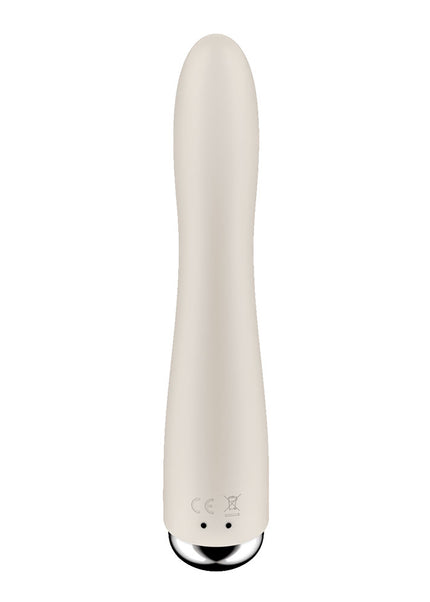Satisfyer Spinning Vibe 1 - Beige - Beige 17.8 cm USB Rechargeable Rotating Vibrator