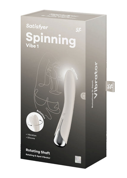 Satisfyer Spinning Vibe 1 - Beige - Beige 17.8 cm USB Rechargeable Rotating Vibrator