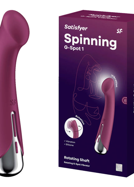 Satisfyer Spinning G-Spot 1 - Red - Red 16.5 cm USB Rechargeable Rotating Vibrator