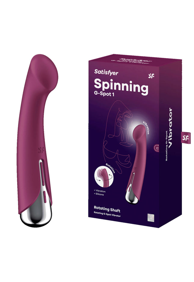 Satisfyer Spinning G-Spot 1 - Red - Red 16.5 cm USB Rechargeable Rotating Vibrator