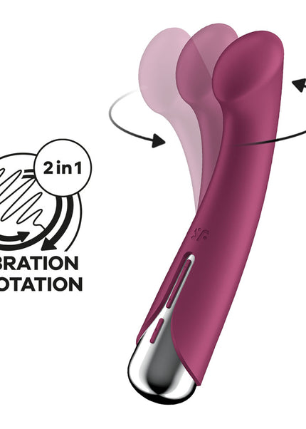 Satisfyer Spinning G-Spot 1 - Red - Red 16.5 cm USB Rechargeable Rotating Vibrator