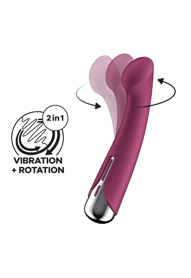 Satisfyer Spinning G-Spot 1 - Red - Red 16.5 cm USB Rechargeable Rotating Vibrator