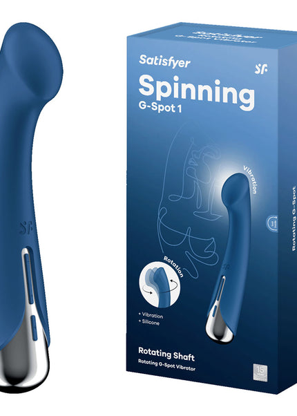 Satisfyer Spinning G-Spot 1 - Blue - Blue 16.5 cm USB Rechargeable Rotating Vibrator