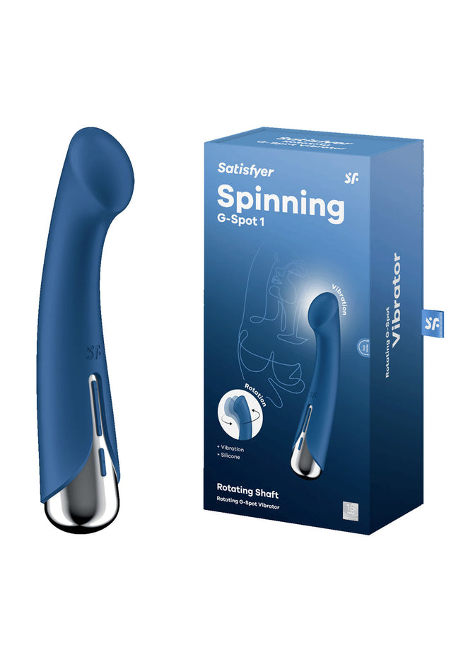 Satisfyer Spinning G-Spot 1 - Blue - Blue 16.5 cm USB Rechargeable Rotating Vibrator