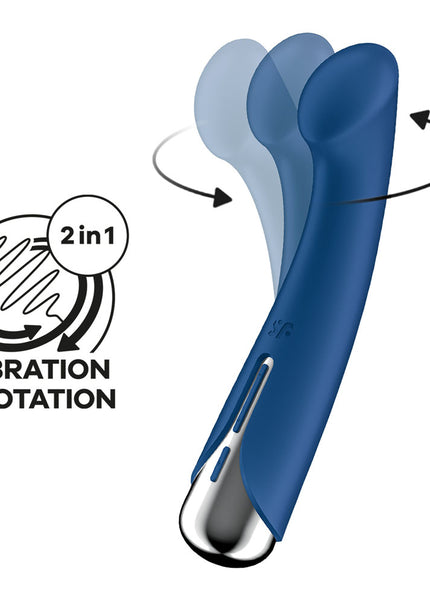 Satisfyer Spinning G-Spot 1 - Blue - Blue 16.5 cm USB Rechargeable Rotating Vibrator