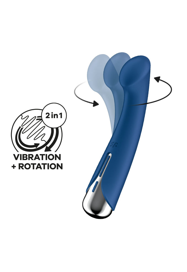 Satisfyer Spinning G-Spot 1 - Blue - Blue 16.5 cm USB Rechargeable Rotating Vibrator
