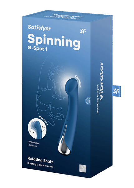 Satisfyer Spinning G-Spot 1 - Blue - Blue 16.5 cm USB Rechargeable Rotating Vibrator