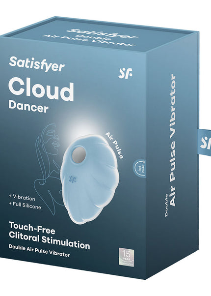 Satisfyer Cloud Dancer - Blue - Blue USB Rechargeable Vibrating Air Pulse Stimulator