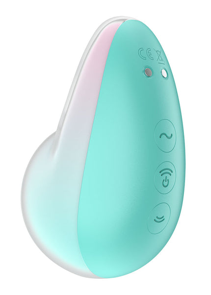 Satisfyer Pixie Dust - Mint/Pink - Mint/Pink USB Rechargeable Vibrating Air Pulse Stimulator