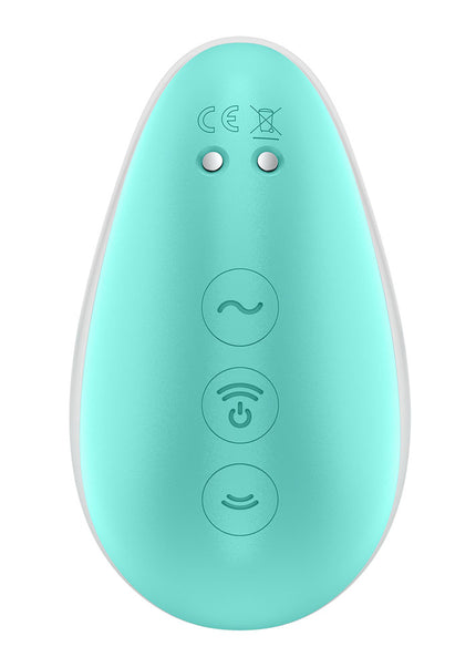 Satisfyer Pixie Dust - Mint/Pink - Mint/Pink USB Rechargeable Vibrating Air Pulse Stimulator