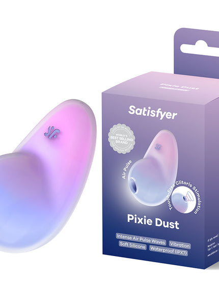 Satisfyer Pixie Dust - Violet/Pink - Violet/Pink USB Rechargeable Vibrating Air Pulse Stimulator