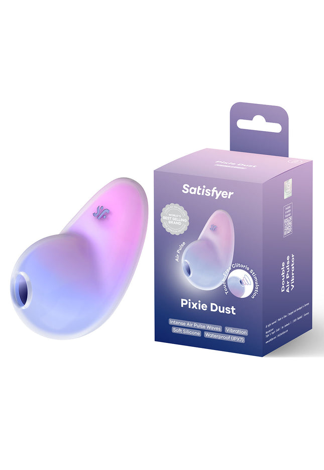 Satisfyer Pixie Dust - Violet/Pink - Violet/Pink USB Rechargeable Vibrating Air Pulse Stimulator