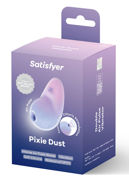 Satisfyer Pixie Dust - Violet/Pink - Violet/Pink USB Rechargeable Vibrating Air Pulse Stimulator