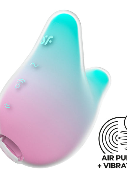 Satisfyer Mermaid Vibes - Mint/Pink - Mint/Pink USB Rechargeable Air Pulse Stimulator