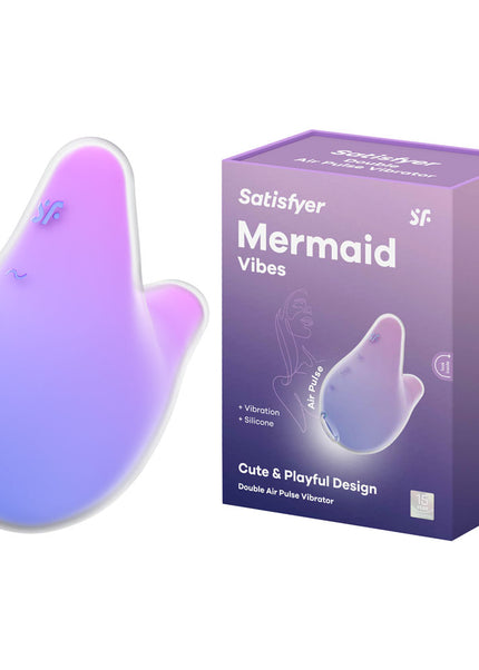 Satisfyer Mermaid Vibes - Violet/Pink - Violet/Pink USB Rechargeable Air Pulse Stimulator