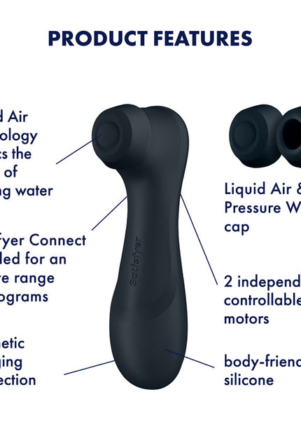 Satisfyer Pro 2 Generation 3 with App Control - Dark Grey - Dark Grey Touch-Free USB-Rechargeable Clitoral Stimulator