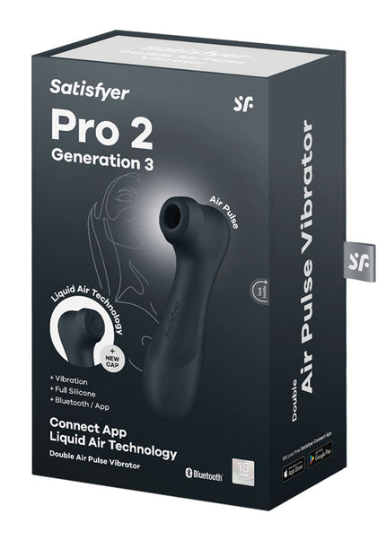 Satisfyer Pro 2 Generation 3 with App Control - Dark Grey - Dark Grey Touch-Free USB-Rechargeable Clitoral Stimulator