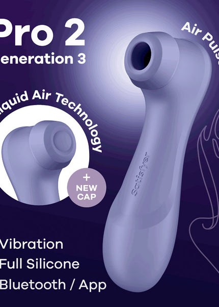 Satisfyer Pro 2 Generation 3 with App Control - Lilac - Lilac Touch-Free USB-Rechargeable Clitoral Stimulator