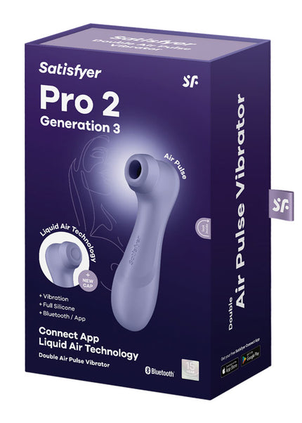 Satisfyer Pro 2 Generation 3 with App Control - Lilac - Lilac Touch-Free USB-Rechargeable Clitoral Stimulator
