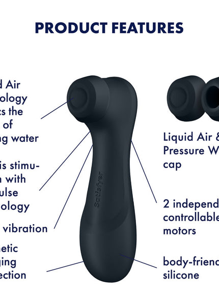 Satisfyer Pro 2 Generation 3 - Dark Grey - Dark Grey Touch-Free USB-Rechargeable Clitoral Stimulator