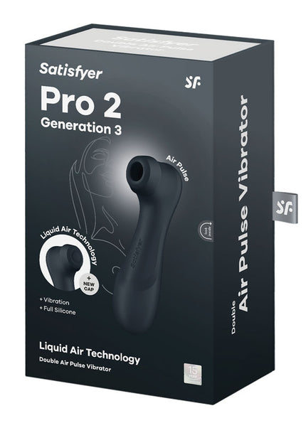 Satisfyer Pro 2 Generation 3 - Dark Grey - Dark Grey Touch-Free USB-Rechargeable Clitoral Stimulator