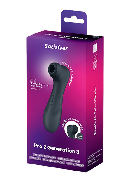 Satisfyer Pro 2 Generation 3 - Dark Grey - Dark Grey Touch-Free USB-Rechargeable Clitoral Stimulator