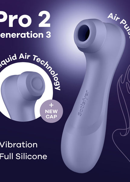 Satisfyer Pro 2 Generation 3 - Lilac - Lilac Touch-Free USB-Rechargeable Clitoral Stimulator