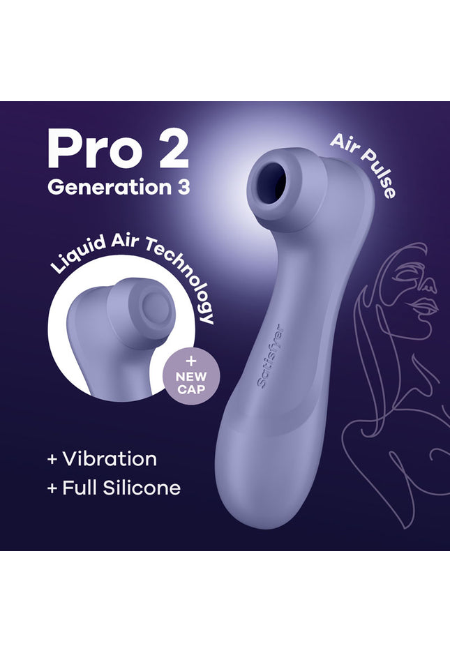 Satisfyer Pro 2 Generation 3 - Lilac - Lilac Touch-Free USB-Rechargeable Clitoral Stimulator