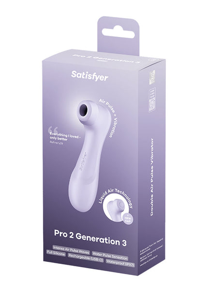 Satisfyer Pro 2 Generation 3 - Lilac - Lilac Touch-Free USB-Rechargeable Clitoral Stimulator